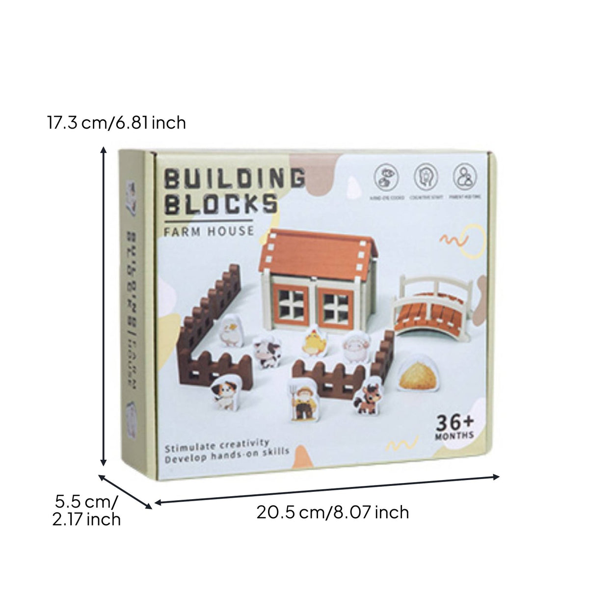 Mortise and Tenon Blocks Stackable Wooden Construction Block Toy Solid Hardwood Architect Play Set for Preschoolers, Preschool, Classroom