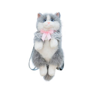 Ragdoll Cat Stuffed Backpack Adjustable Straps Realistic Cat Plushie Bag