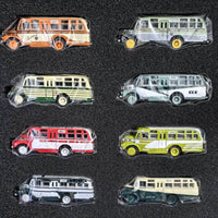 12 Pieces 1/110 Scale Bus Model Realistic Details Mini Bus Model Display Case with aluminum storage case for Collectors