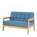 Double Children's Bench Sturdy Wood Frame Toddler Sofa 2-Seater Photography Prop for Toddlers, Babies, Playroom, Daycare