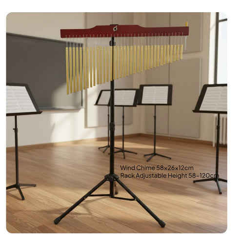 25 Tone Chime Bar Crisp Sound Bar Chimes Adjustable Stand for Children