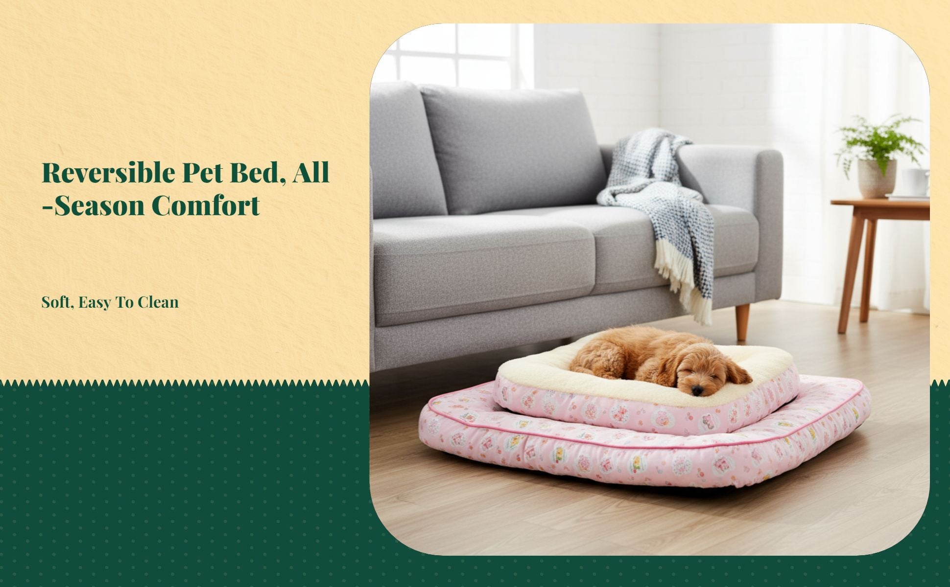 Dog Bed Washable cover Soft pad for crates