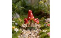 Resin Toadstool Sculpture Whimsical Design Polka Dot Toadstool Ornament