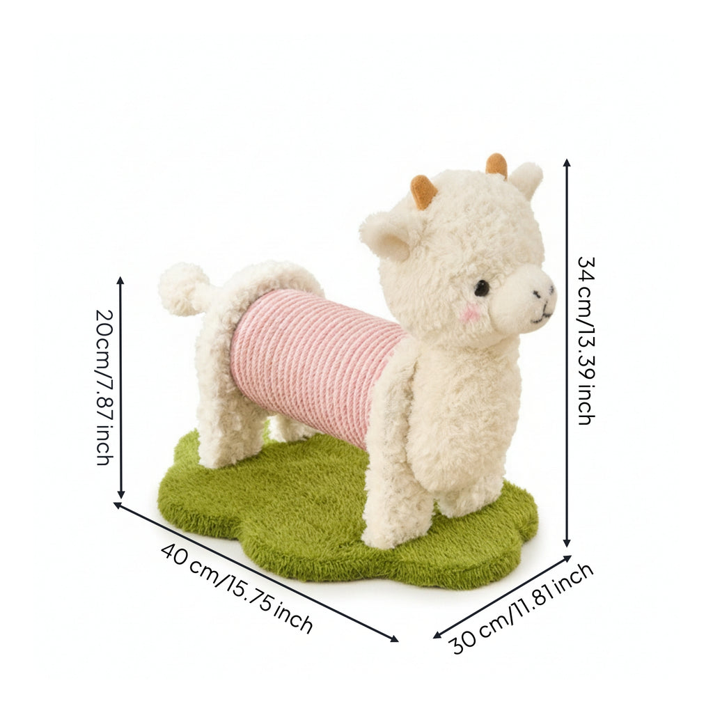 Soft-Fabric Cat Scratcher Scratch and Play Sisal Scratching Post