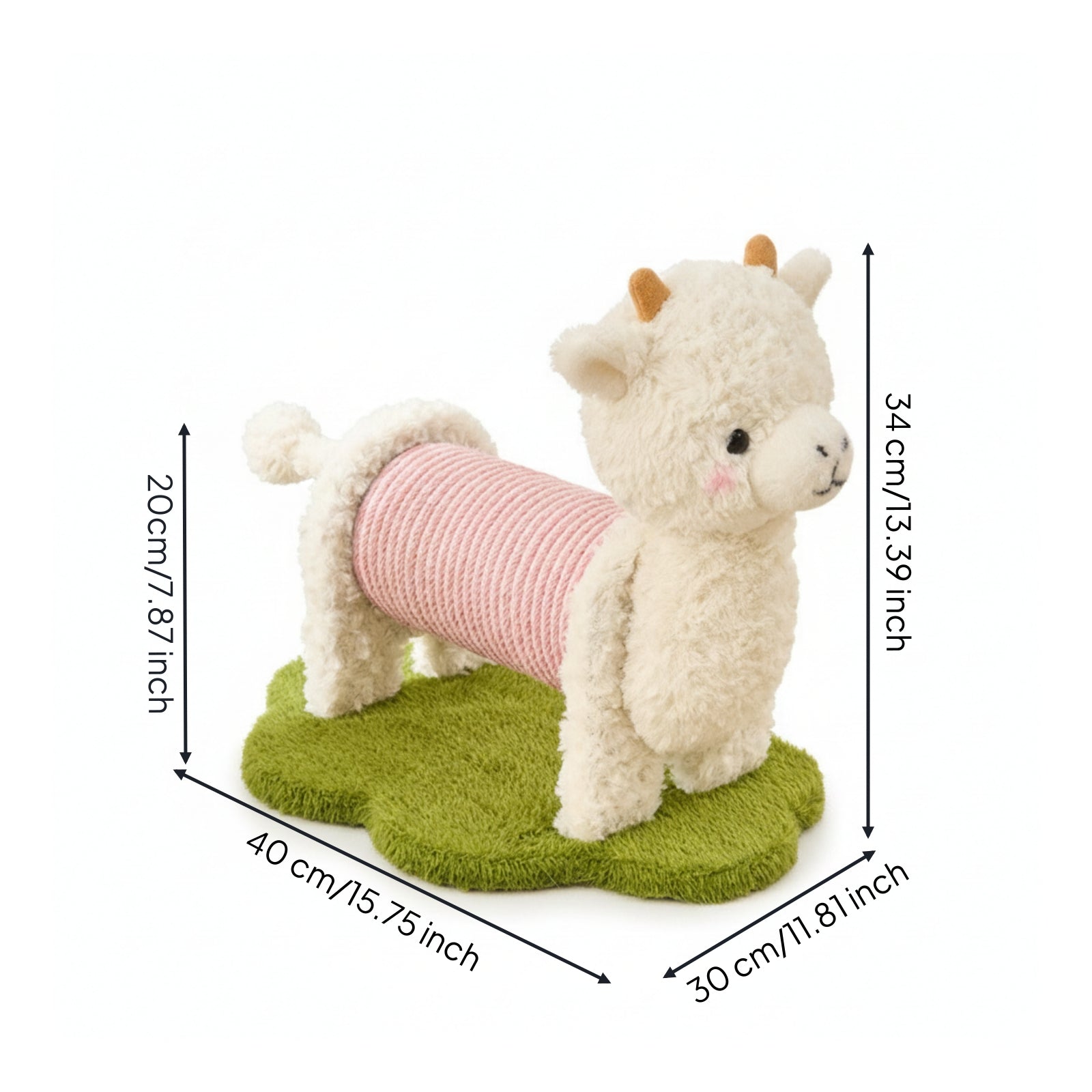 Soft-Fabric Cat Scratcher Scratch and Play Sisal Scratching Post