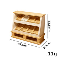 Mini Bread Cabinet Simulation Type Dollhouse Bakery Shelf Realistic Realism