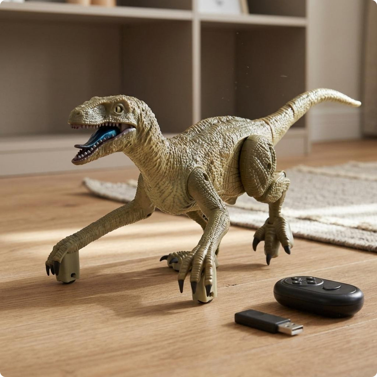 Distant-Operated-Controlled Dinosaur Textured Surface RC Dinosaur Toy