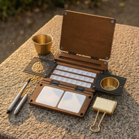 Portable Paint Box with Mixing Plates Long-Lasting Wooden Paint Box
