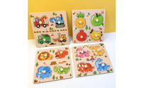 Wooden Peg Activity Board Educational Creature Shape Wooden Activity Board Fine