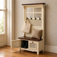 1:12 Scale Dollhouse Cabinet Hinged Doors Wooden Dollhouse Cabinet Space-Saving