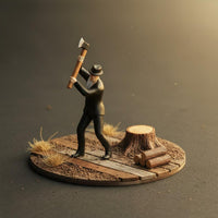 1:64 Scale Man Figure Hand-Painted Axe Man Figurine