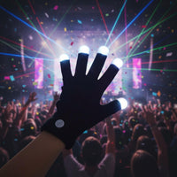Flashing Finger Light Gloves Hidden Battery Pack LED Light up Gloves Fun Gift