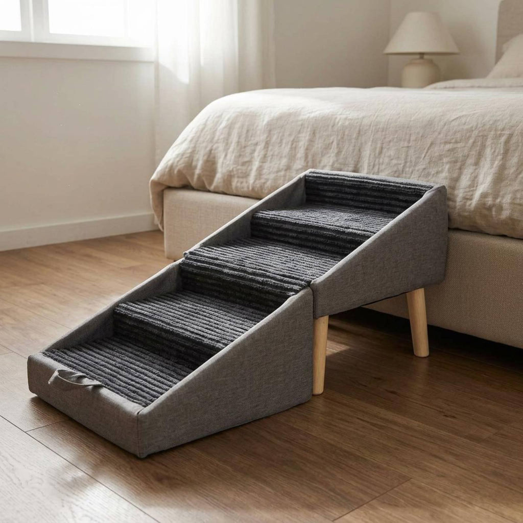 Foldable Dog Stairs Large Size Foldable Pet Stairs Easy to Clean Animal Gear for Young Dogs, Bed, Sofa