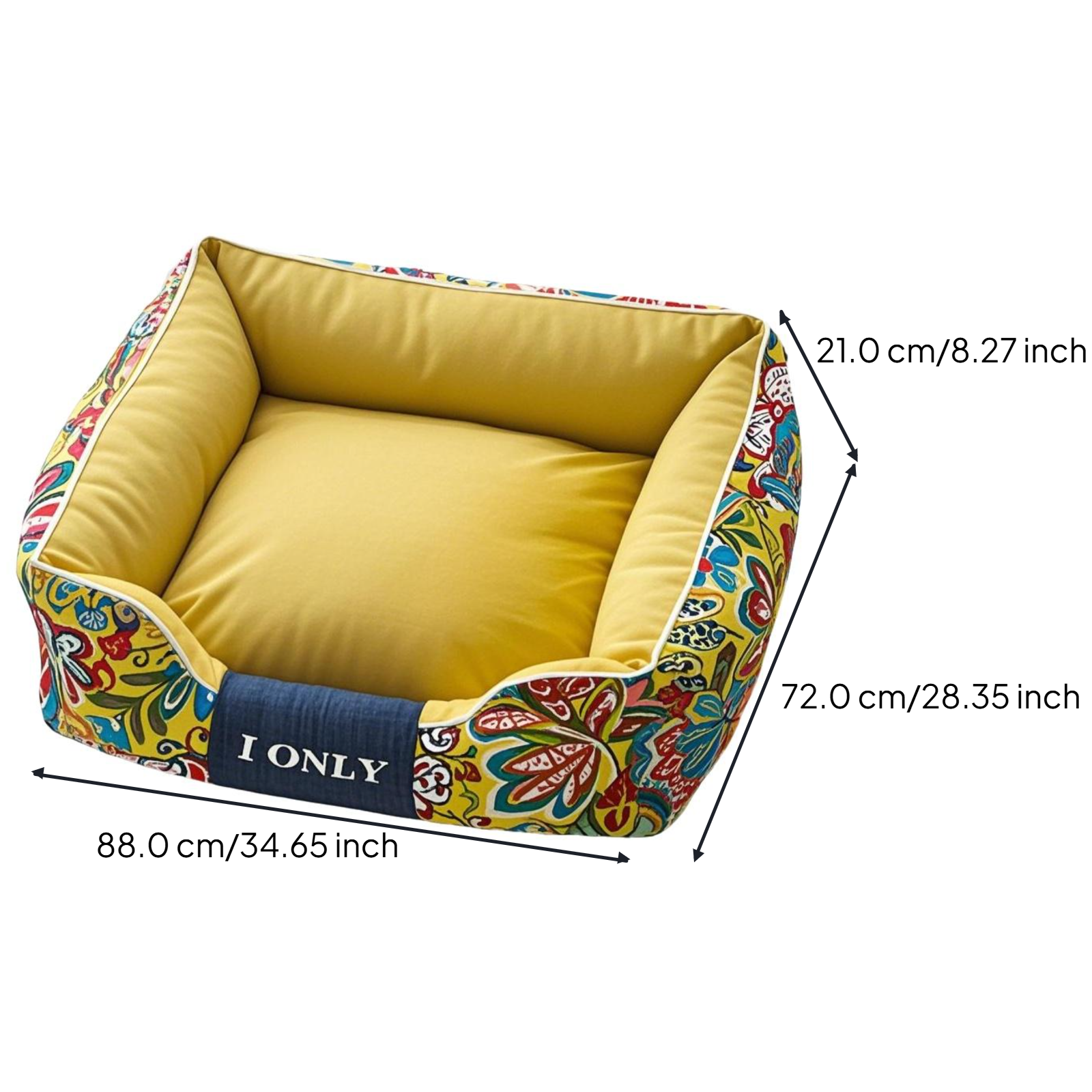 Cotton dog bed with removable cover