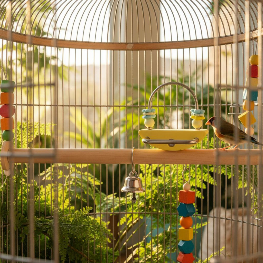 Parrot Chewing Toy Boredom Relief Bird Enclosure Stand Easy Installation