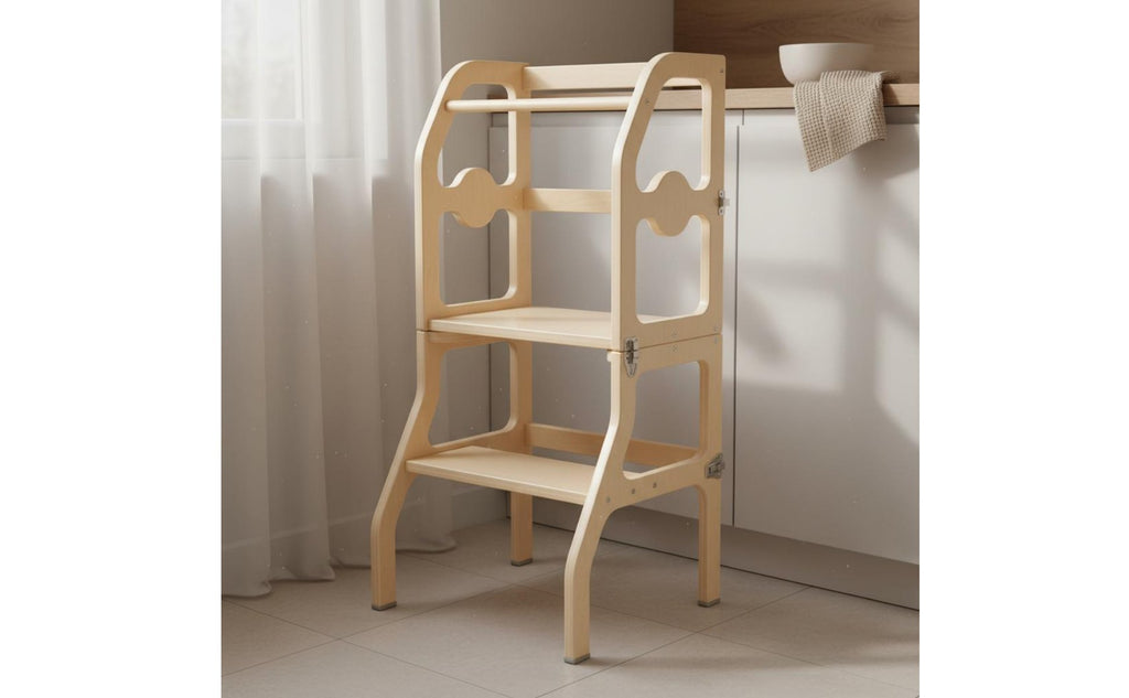 Folding Learning Platform Multifunction Convertible Step Stool Space Saving