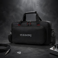 Effects Pedal Bag Accessory Pocket Guitar Pedal Carry Bag Nylon Exterior Padded Gear Carrier for Gig, Rehearsal