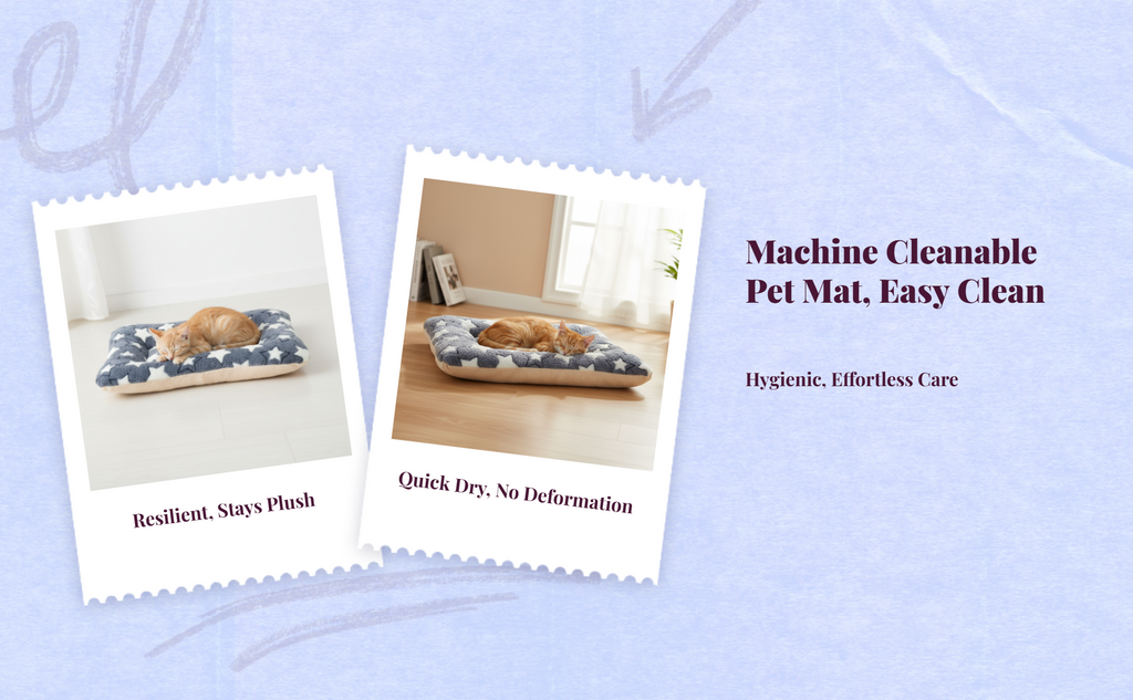Automatic Heating Pet Bed Mat, Non-Slip, Washable, Gray