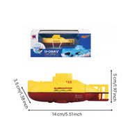 Wireless Control Underwater Vessel Rechargeable Aquatic Plaything Yellow and Red