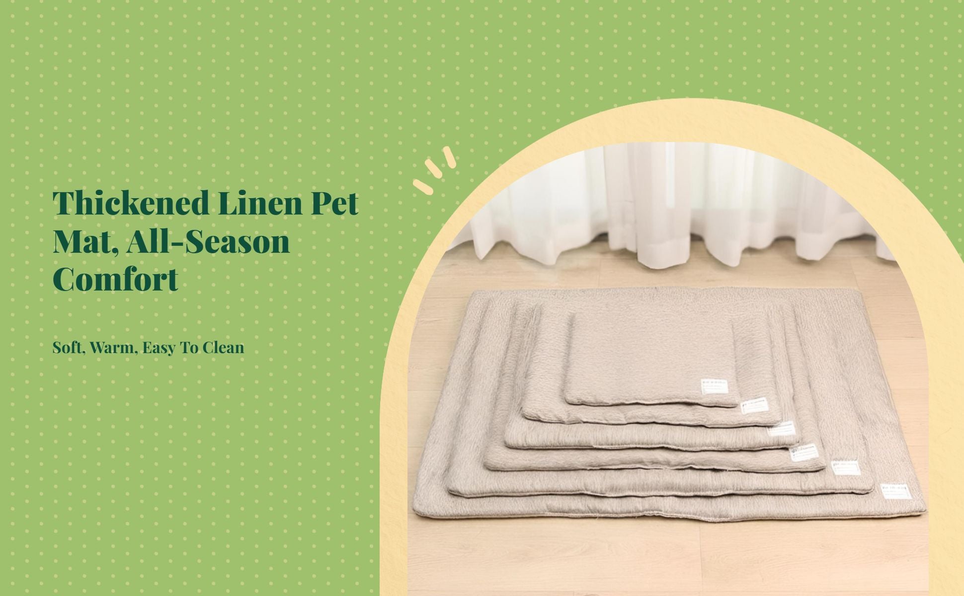 Dog Bed Mat, Winter Warm Kennel Pad, Soft cleanable Pet Sofa, Suitable for Small, average, and Large Dogs and felines