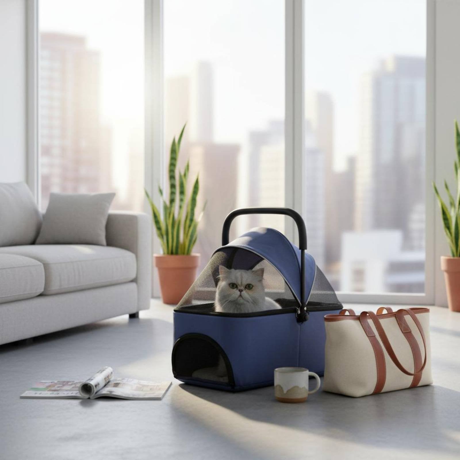 Foldable Pet Travel Carrier Breathable Mesh Airline Pet Carrier Easy to Clean