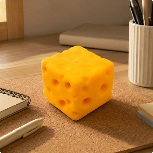 Cheese Cube Compressible Squeezable Sensory Compress Rounded Edges