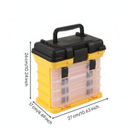 4-Layer Lure Storage Box Fishing Organizer Box Secure Latches Fishing Equipment Organizer for Fishermen