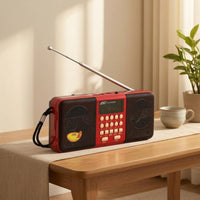 Portable Radio Speaker Small Display Battery Radio Speaker Button Control Panel