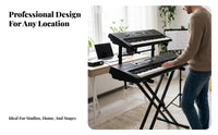 Keyboard Stand Riser Matte Finish Music Gear Metal