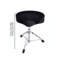 Saddle Drum Throne Padded Cushion Adjustable Drum Stool Double Braced Heavy Duty Drummer Seat for Drummers, Performing Artists
