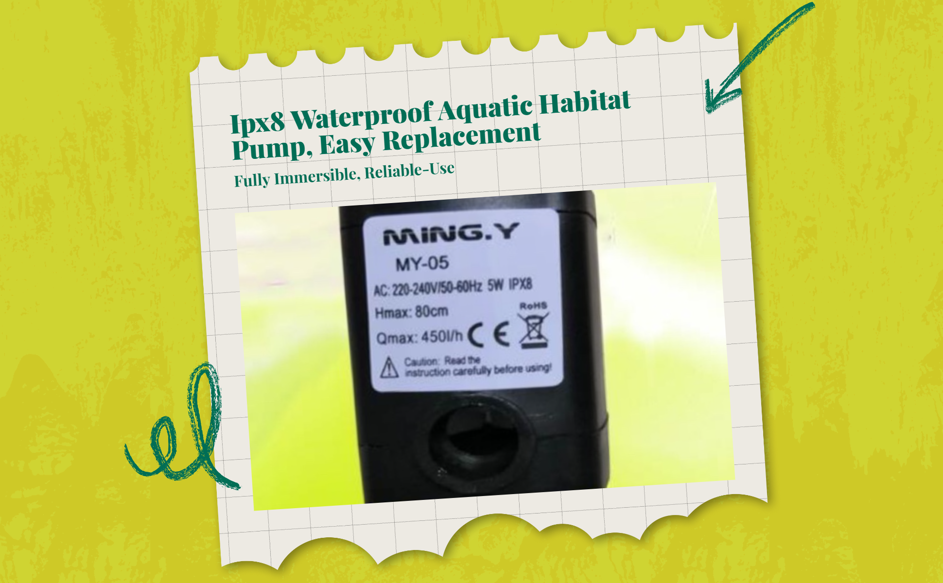 High-lift aquarium submersible pump
