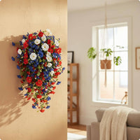 Hanging Flower Garland Decorative Fake Floral Wreath Easy to Clean