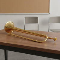 Bugle Playable Gold Bugle Portable Musical Instrument for Students