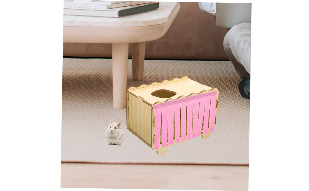 4 Pieces Pet Enclosure Tassel Curtain Provides Shelter for Hamsters, Guinea Pigs