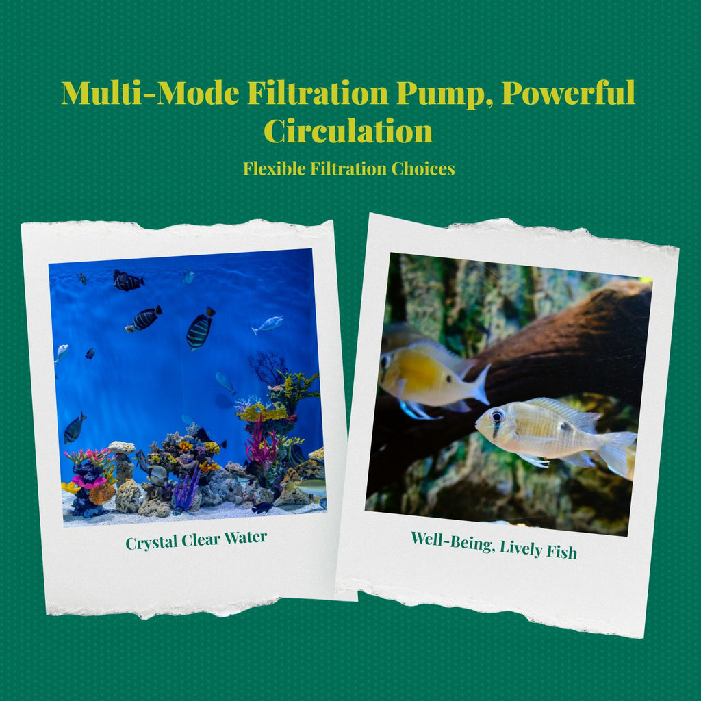 Immersible water circulator, extremelyquiet circulation pump for aquatic habitats, mini filtration, fish tanks, ponds, water features, hydroponics.