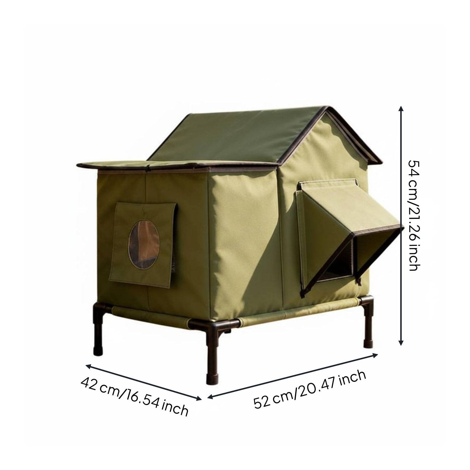 Foldable Pet House Detachable Waterproof Feline Shelter Winter-Proof for Patio