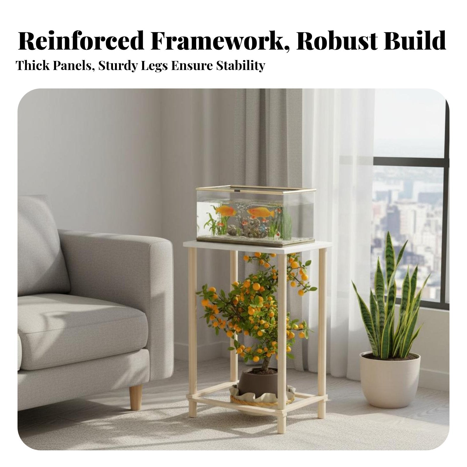 Multi-Tier aquatic aquarium Rack Floor-Standing Multi-Tier Metal Frame Shelf sturdyDuty
