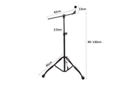 360 Degree Tilter Convertible Cymbal Stand Non-Slip Rubber Feet Swing-out Cymbal Stand Collapsible Design for Stage Performance