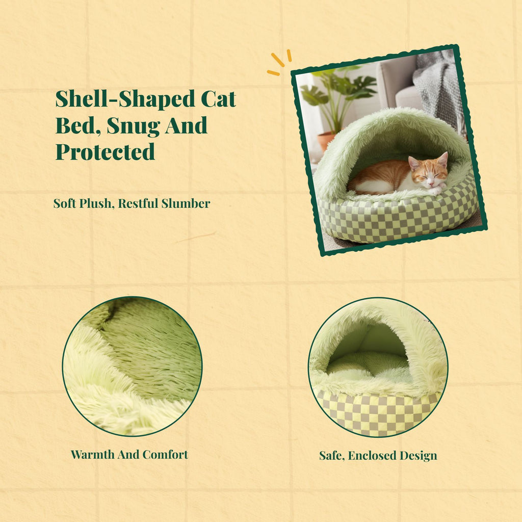 Insulated cat cave bed for warmth
