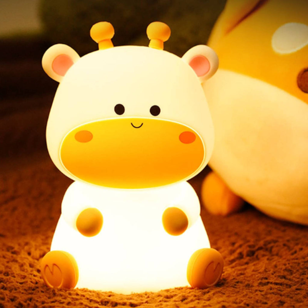 Silicone Deer Tap Light 30-Minute Timer Rechargeable Kids Nightlight for Nursery