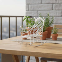 Dollhouse Rocking Chair Vintage Design Tiny Rocking Chair Elegant Details