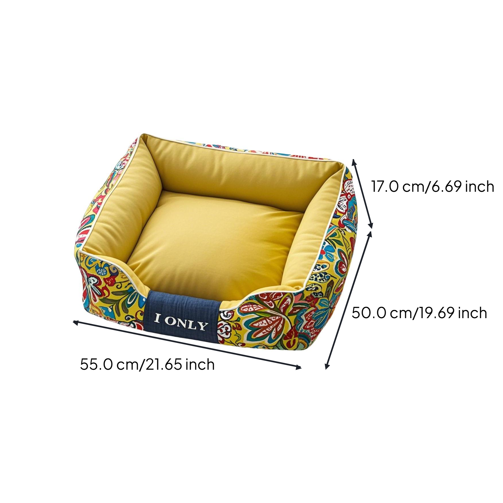 Cotton dog bed with removable cover