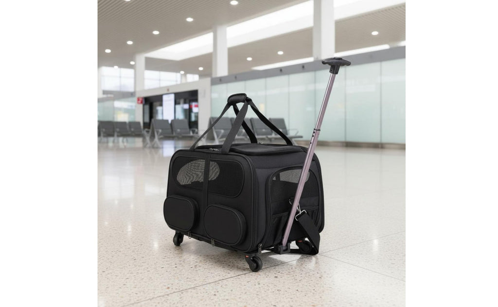 Pet Trolley Case Portable Pet Suitcase Ventilation System for Cats