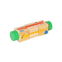 Wooden Rotating Block Puzzle Natural Wood Infant Toy Screen Unrestricted