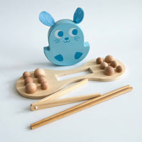 Rabbit Bead Picking Toy Wood Concentration Training Toy Counting