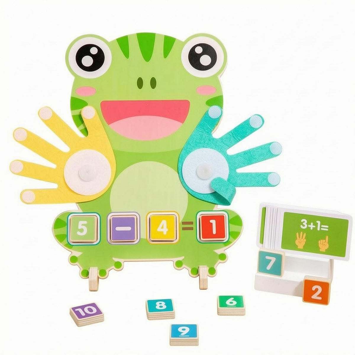Frog Arithmetic Board Math Manipulatives Kids Learning Playset Educational