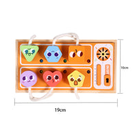 Wooden Outlet Board Geometric Child Play Item Polished Rounded for Children