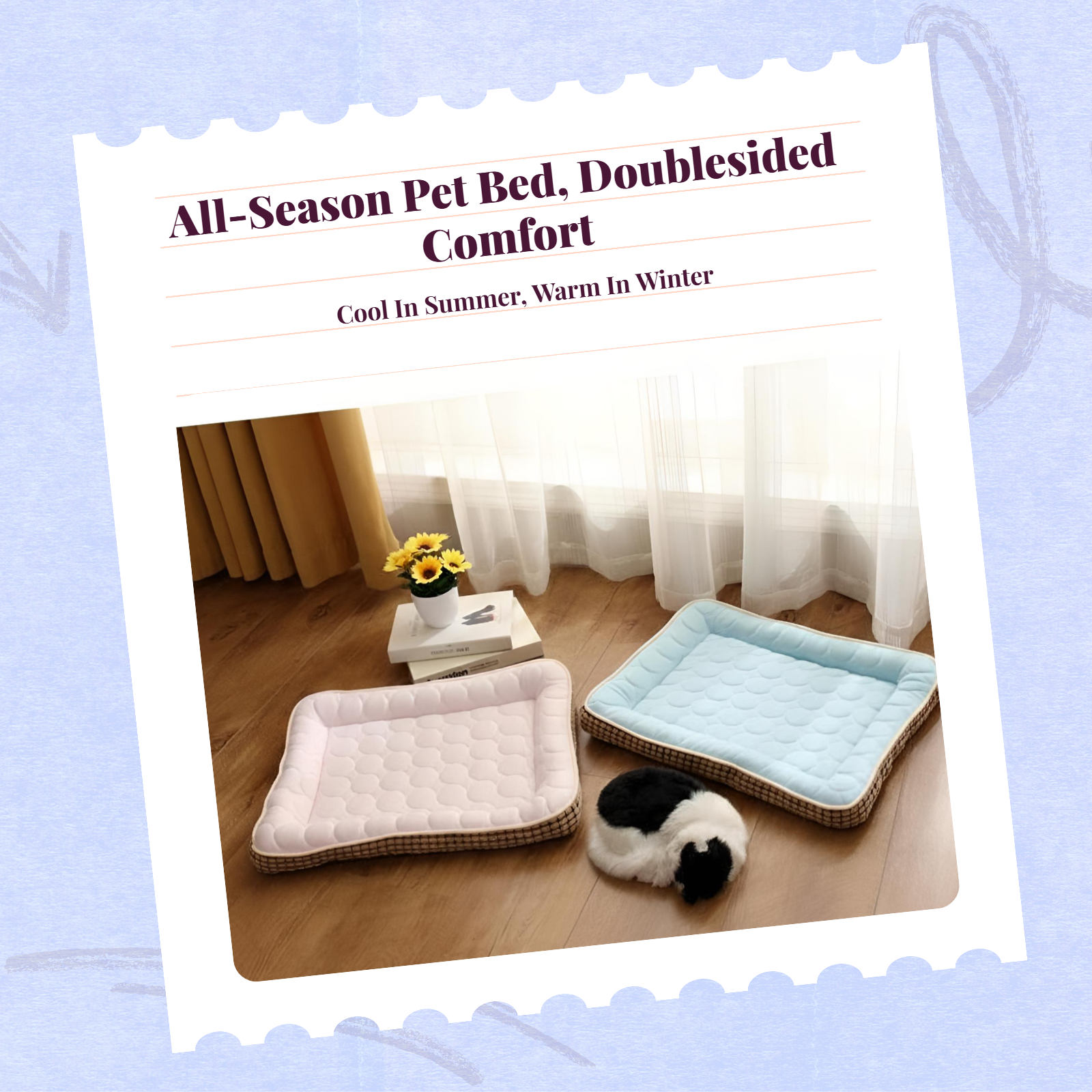 Cooling pet mat, quick-dry, washable