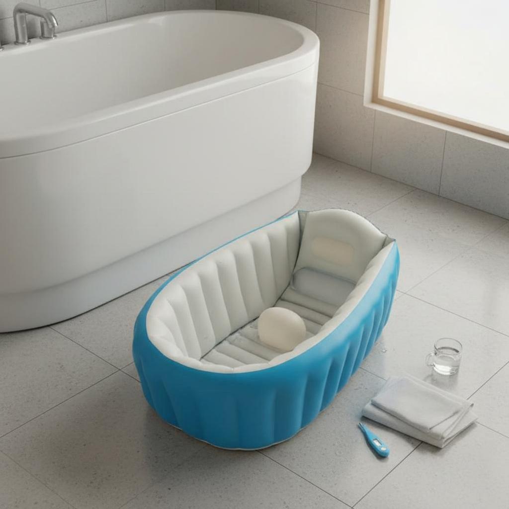 Inflatable Baby Bathtub Thickened Inflatable Infant Bath Large Size for Newborns