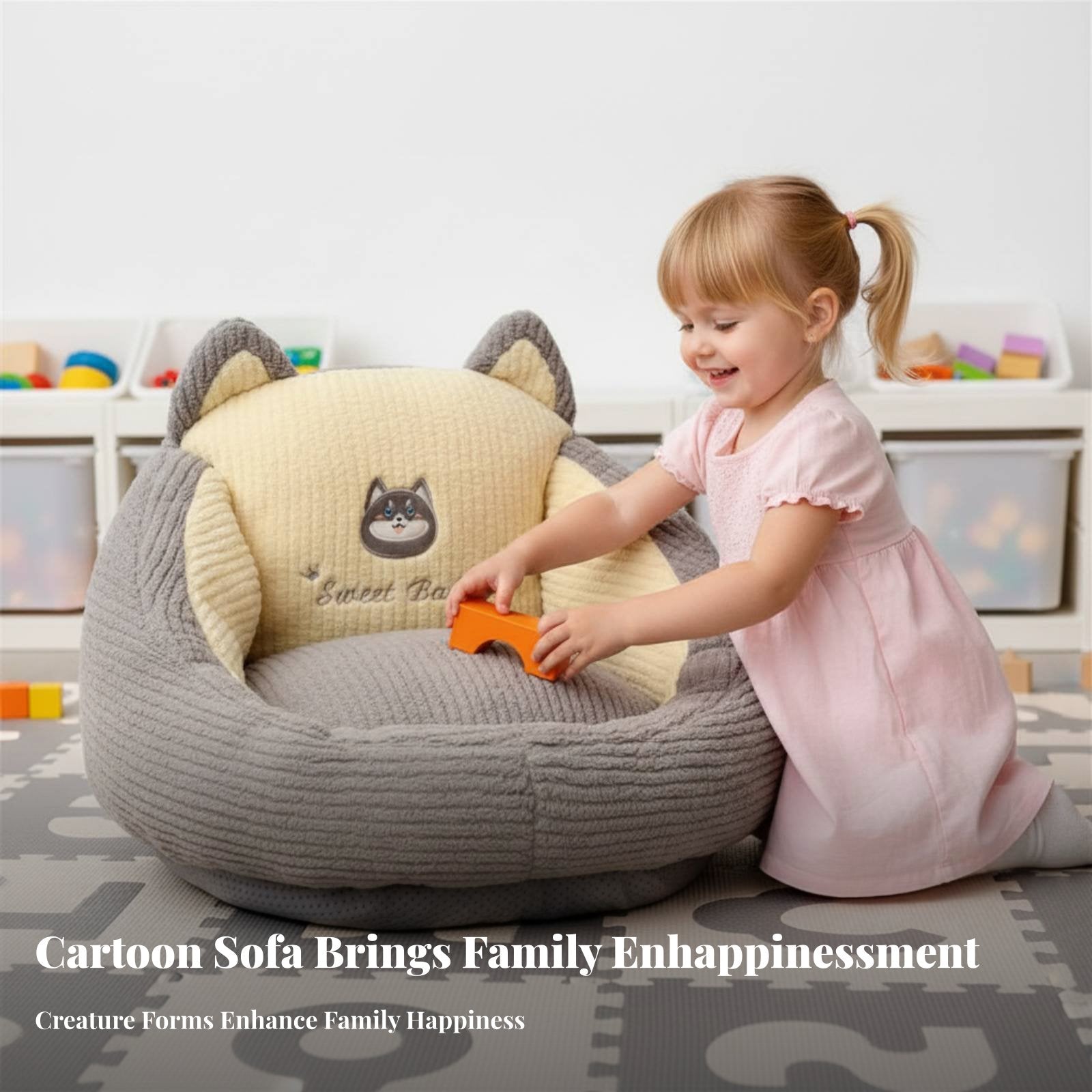 Soft Character Armchair Cute Design Home Furnishing Soft and Comfortable